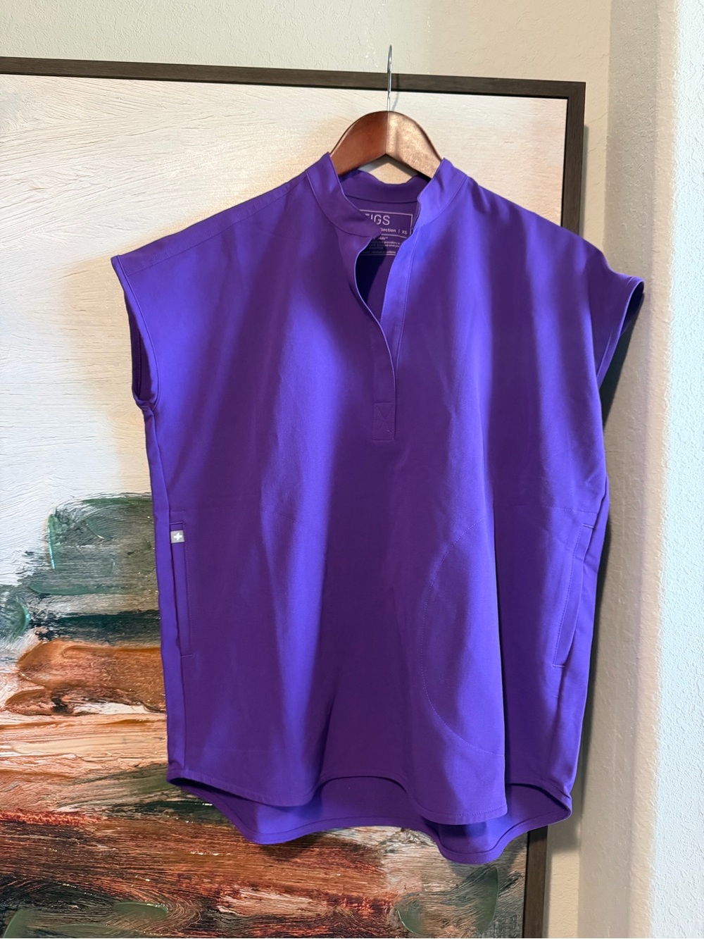 Figs Rafaela Purple Sleeveless scrub top XS
